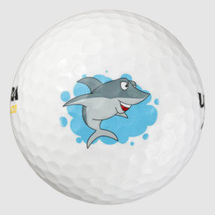 pelota de golf de tiburón con una sonrisa linda