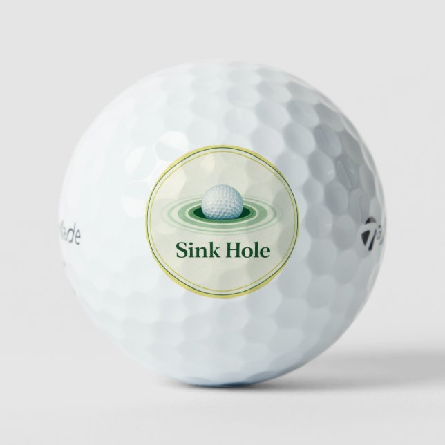 Pelota de Golf | Diseño de Agujero de Sumidero | R (Anverso)
