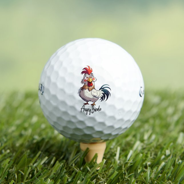 Pelota de Golf Divertida Birdie Enojada – Novedad  (Camiseta in situ)