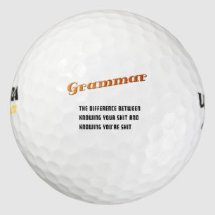 Pelota de golf divertida de la gramática