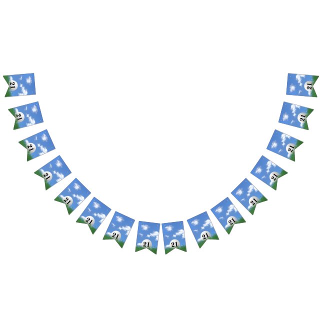 pelota de golf en césped para banderas de bunting  (Todo)