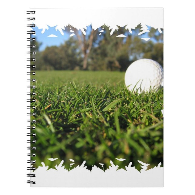 Pelota de golf en el cuaderno del curso (Frente)