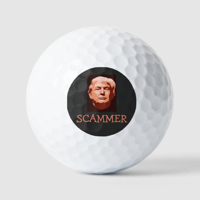 Pelota de Golf Estafador Trump (Anverso)