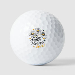Pelota de Golf Faith, Hope, Love & Daisies