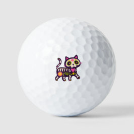 Pelota de golf, gatos decorados con motivos floral
