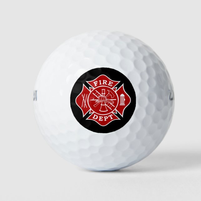 Pelota de golf maltesa Cross Wilson de bomberos (3 (Anverso)
