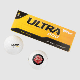 Pelota de golf maltesa Cross Wilson de bomberos (3