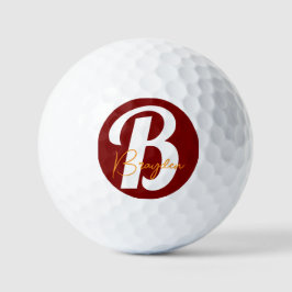 Pelota de golf monograma personalizada