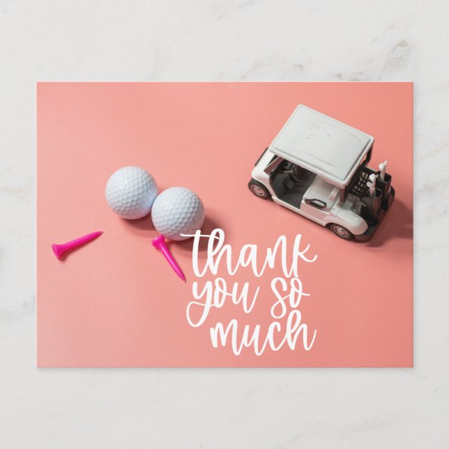 Pelota de golf para niña golfista Tarjeta de agrad (Anverso)