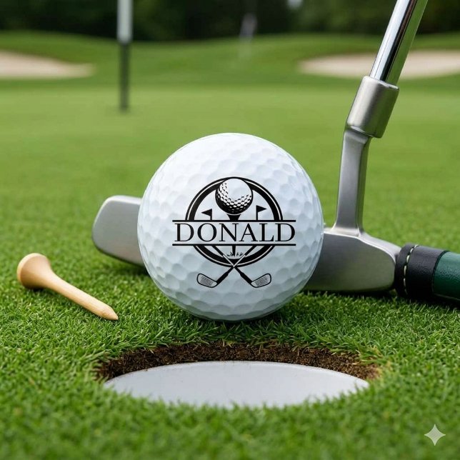 Pelota de Golf Personalizada con Nombre y Logo (Subido por el creador)