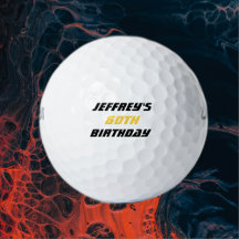 Pelota de golf personalizada, cumpleaños número 60