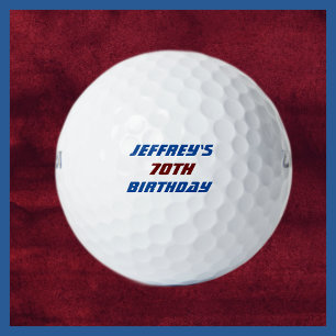 Pelota de golf personalizada, cumpleaños número 70