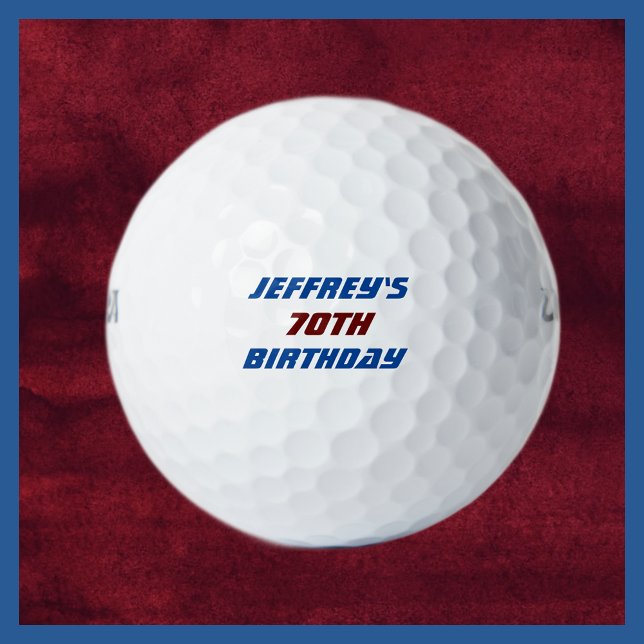 Pelota de golf personalizada, cumpleaños número 70 (Subido por el creador)