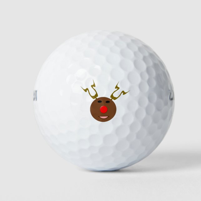 Pelota de Golf Reno de Navidad Cibernética (Anverso)