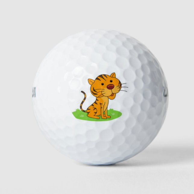pelota de golf tigre tigre lindo y sonriente (Anverso)
