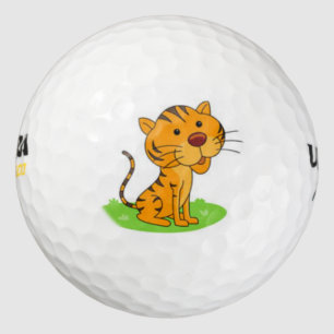 pelota de golf tigre tigre lindo y sonriente