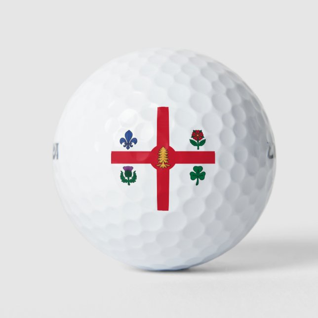 Pelota de golf Wilson con bandera de Montreal, Can (Anverso)