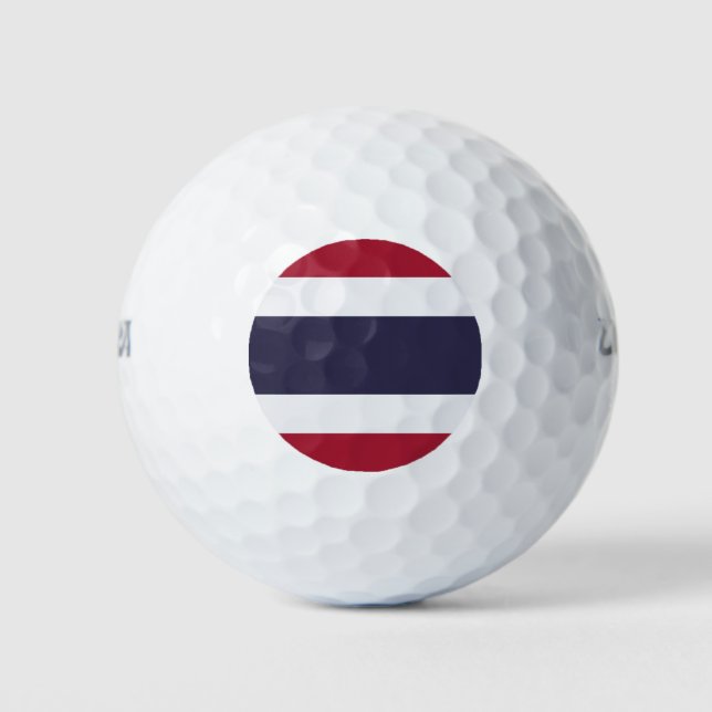 Pelota de golf Wilson con bandera de Tailandia (Anverso)
