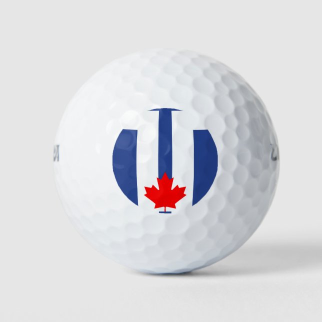 Pelota de golf Wilson con bandera de Toronto (Anverso)