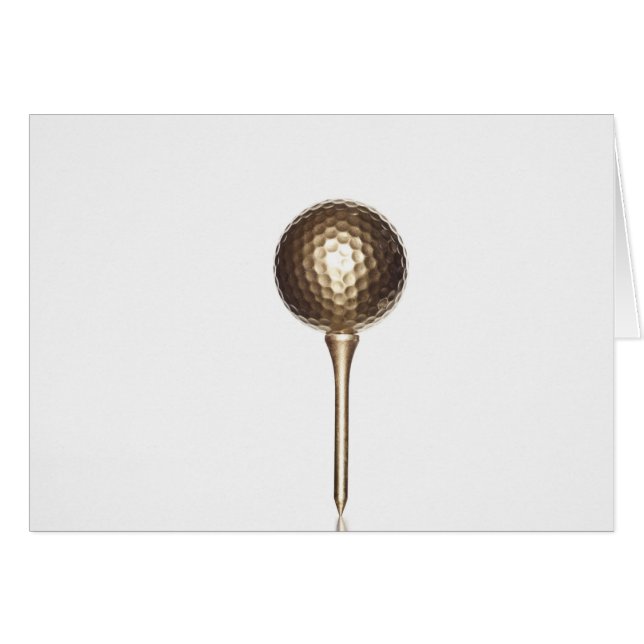 Pelota de golf y camiseta del oro (Anverso (Horizontal))