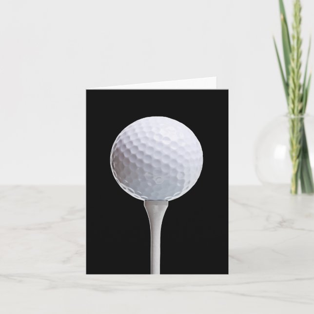Pelota de golf y té en negro - Plantilla personali (Anverso)