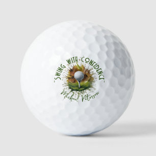 Pelota de Golf y Tee 'Golpea con Confianza' Arte S