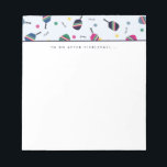 Pelota De Pickleball A Hacer Después De La Bloc De<br><div class="desc">Este bloc de notas presenta un vibrante y divertido patrón con remo de pelotas de pickleball a rayas, bolas y la palabra "¡dink!". En tonos azules, verdes, rosas y amarillos. El texto dice "Hacer después de la pelota de póllebol... " pero es personalizable con una frase o nombre de su...</div>