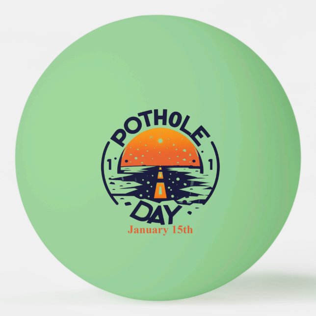 Pelota De Ping Pong 15 ene. - Día del Bache (Anverso)