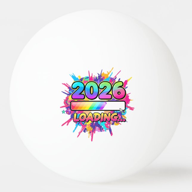 Pelota De Ping Pong 2026 Loading... Progress Bar Sticker (Anverso)