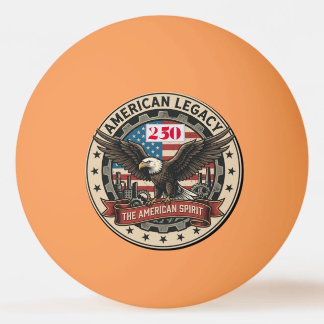 Pelota De Ping Pong 250º Aniversario de EE. UU. (Anverso)