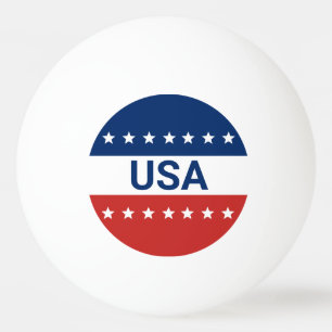 Pelota De Ping Pong 250 Aniversario de EE. UU. 1776 2026 Rojo Blanco A