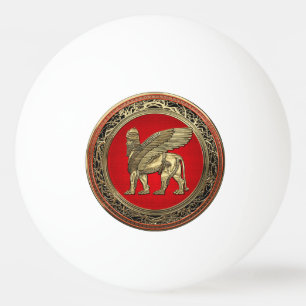 Pelota De Ping Pong [310] León alado asirio - Lámparas de oro