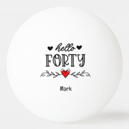 Pelota De Ping Pong 40.º cumpleaños