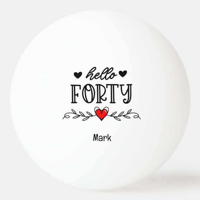 Pelota De Ping Pong 40.º cumpleaños (Anverso)