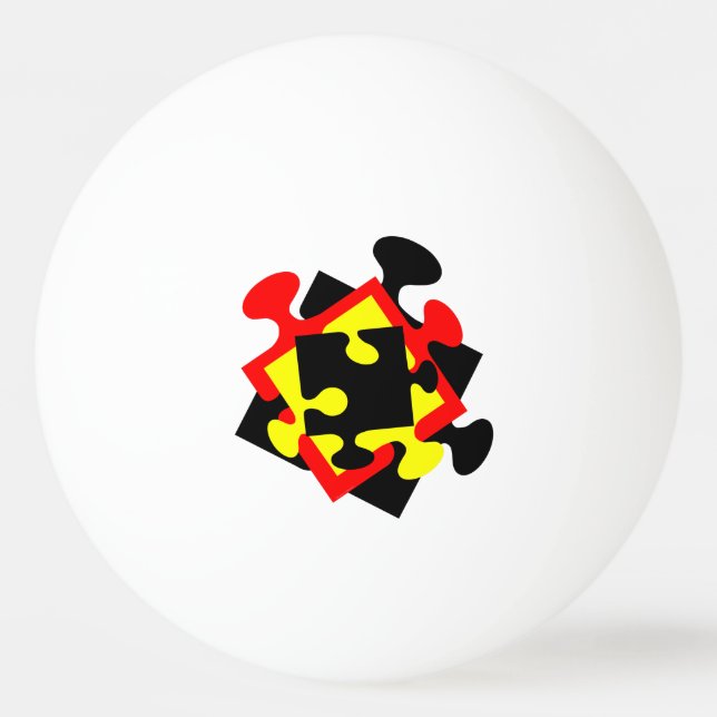 Pelota De Ping Pong 4 Piezas de jigsaw (Anverso)