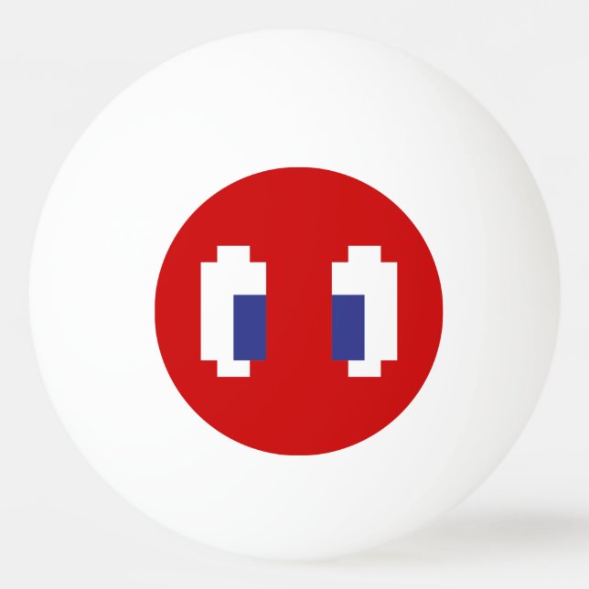 Pelota De Ping Pong 8 bits Pixel Manga Eyes (Anverso)