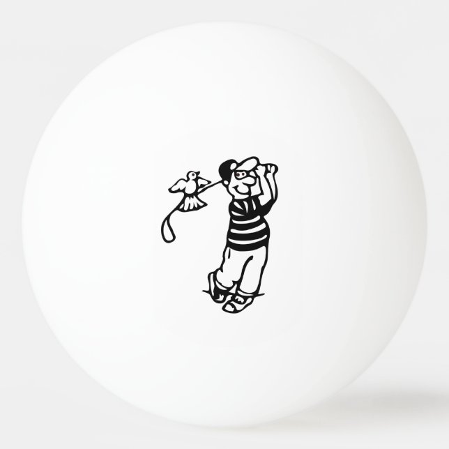 Pelota De Ping Pong A Golfer in b-w (Anverso)