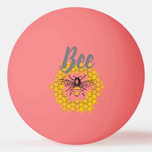 Pelota De Ping Pong Abeja de miel verano y primavera (Anverso)