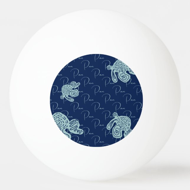 Pelota De Ping Pong Abstract Name Pattern (Anverso)
