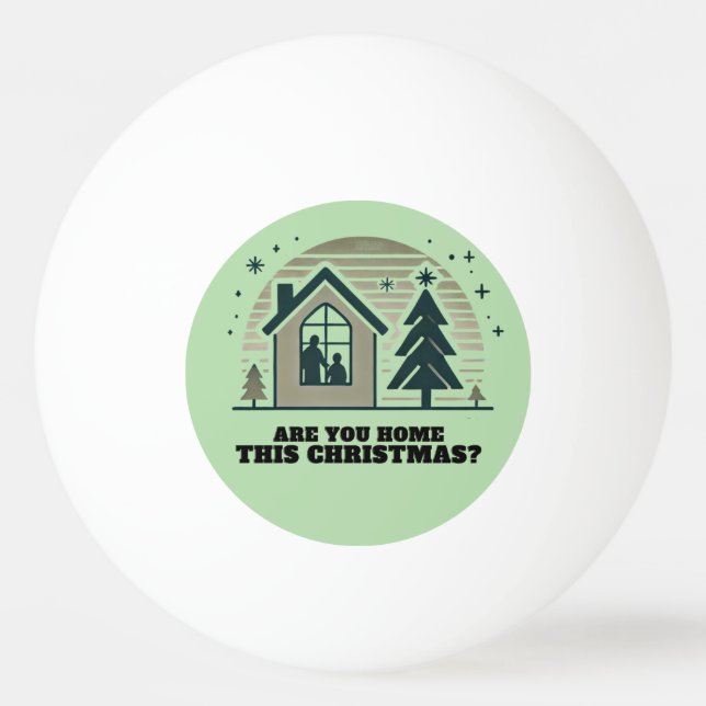 Pelota De Ping Pong Acogedores Navidades en casa decoración artística (Anverso)