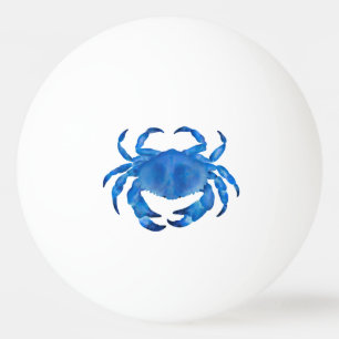 Pelota De Ping Pong Acuarela de Cangrejo Azul