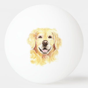Pelota De Ping Pong Acuarela del animal de mascota del perro del