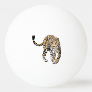 Pelota De Ping Pong acuarela leopardo gato de la selva animal pintado 