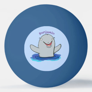 Pelota De Ping Pong Adorable feliz ilustracion personalizado de marsop