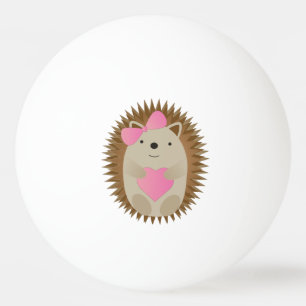 Pelota De Ping Pong Adorable Personalizado Chica Hedgehog abrazando un
