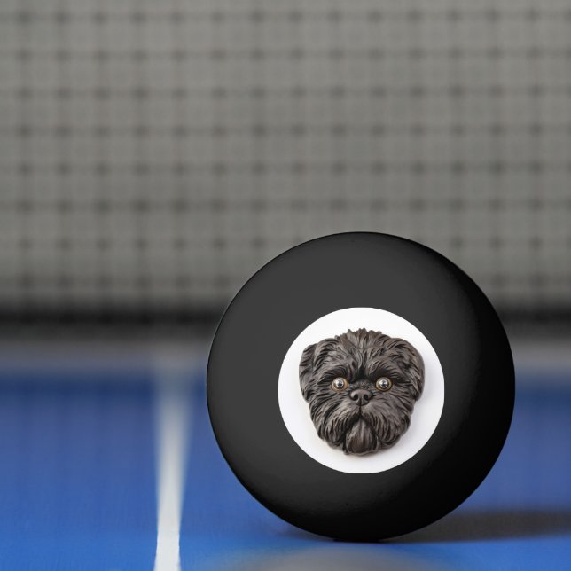 Pelota De Ping Pong Affenpinscher 3D Inspirado (Neto)