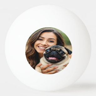 Pelota De Ping Pong Agregar foto de pug personalizar
