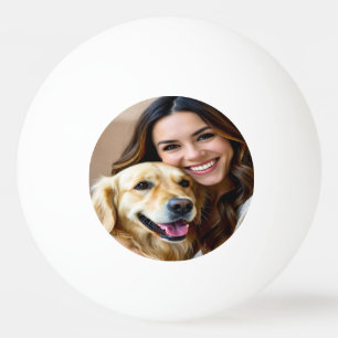 Pelota De Ping Pong Agregar Foto de Retriever Dorado Personalizar