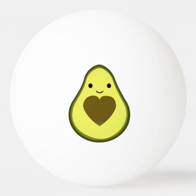 Pelota De Ping Pong Aguacate lindo del amor del aguacate con un hoyo (Anverso)
