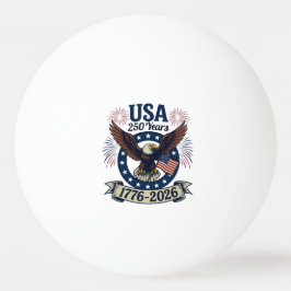 Pelota De Ping Pong Águila Americana Patriótica 250 Años 1776-2026
